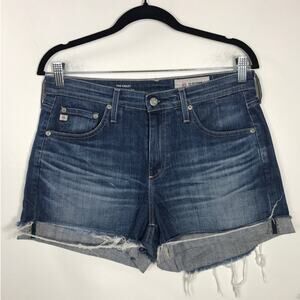 AG Women's 27 Hailey Ex-Boyfriend Roll-Up Jean Denim Shorts Distressed Everyday